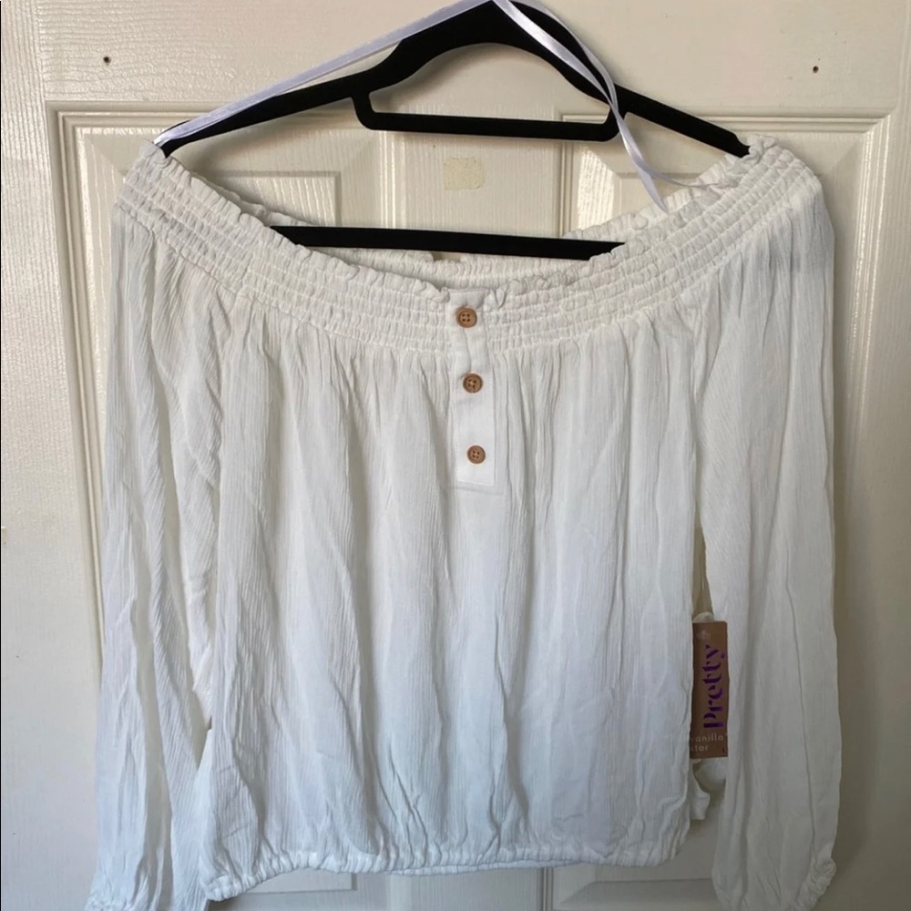 Off the Shoulder Flowy Blouse